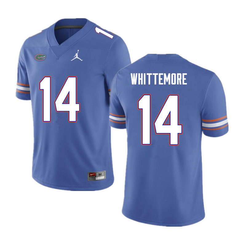 Men #14 Trent Whittemore Florida Gators College Football Jerseys Sale-Blue